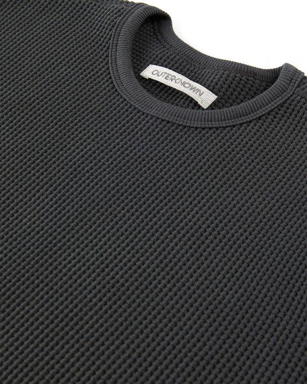 Outerknown Uncharted Waffle Crew Washed Black