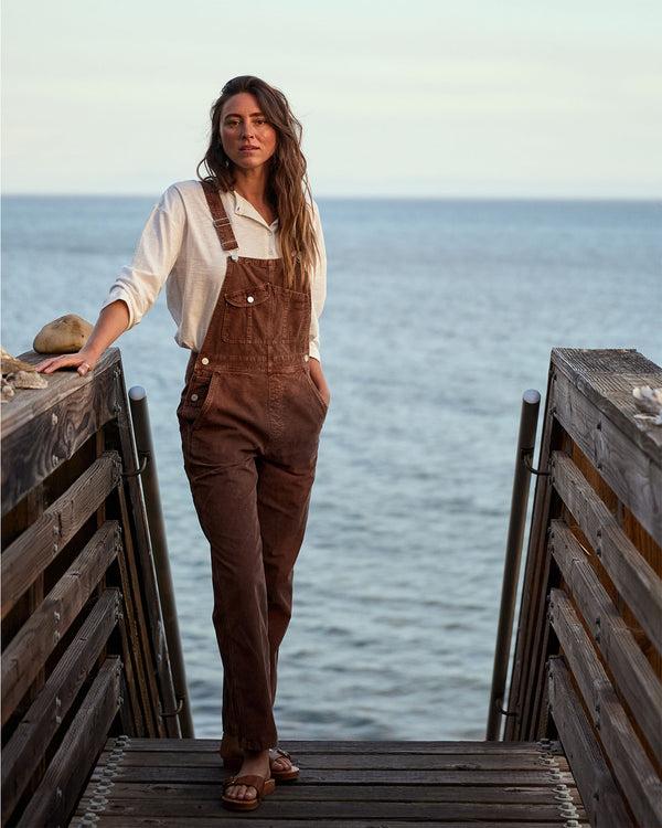 Outerknown Voyage Cord Overalls Sepia