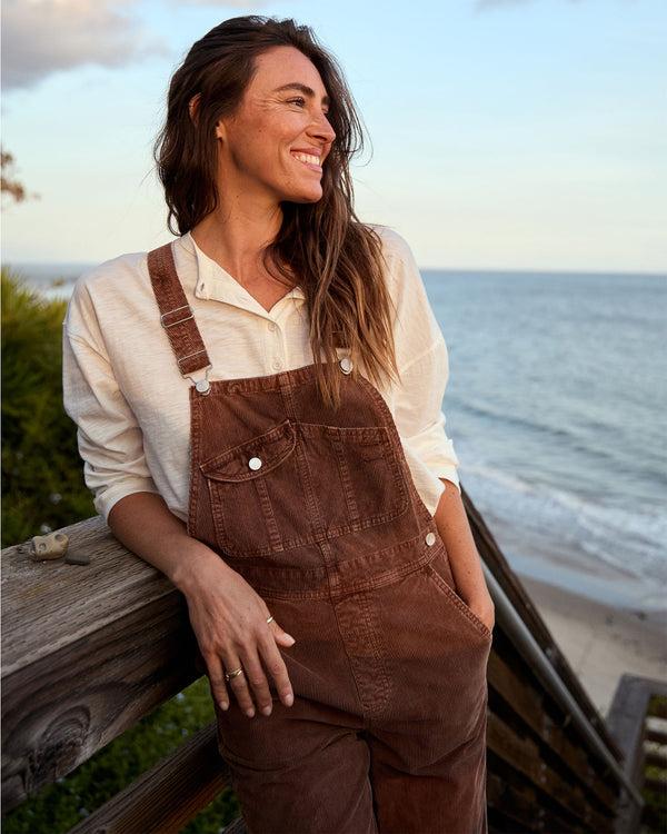 Outerknown Voyage Cord Overalls Sepia