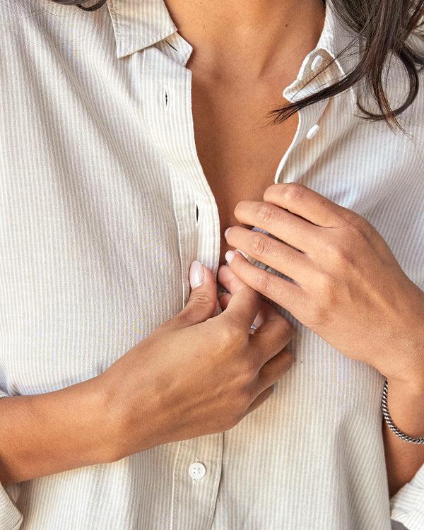 Outerknown Windrift Shirt Desert Banker Stripe