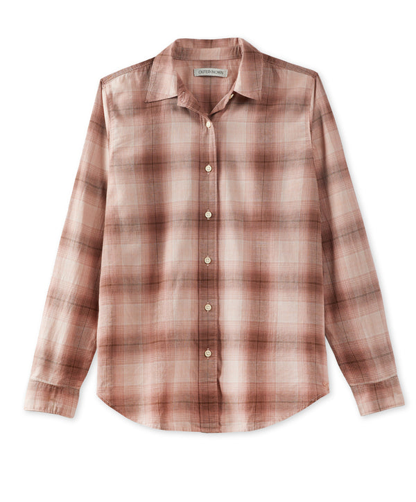 Outerknown Windrift Shirt Momento Pink Ombre Plaid