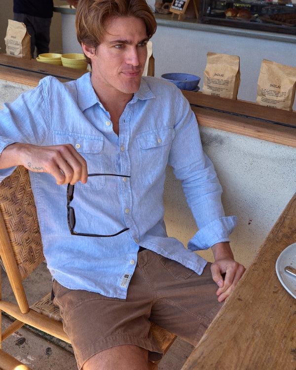 Outerknown Windward Linen Shirt Chambray