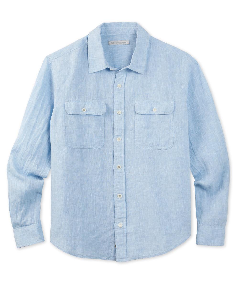 outerknown Windward Linen Shirt Chambray
