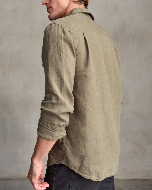 Outerknown Windward Linen Shirt Khaki