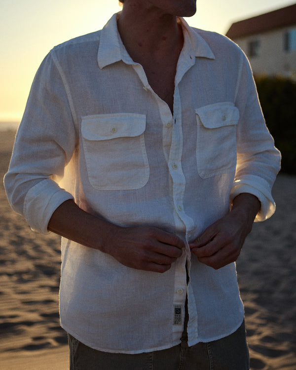 Outerknown Windward Linen Shirt Salt