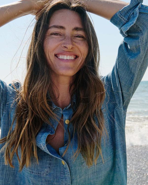 Outerknown Women's Chambray Utility Shirt Chambray