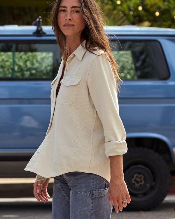 Outerknown Women's Chroma Blanket Shirt Ecru