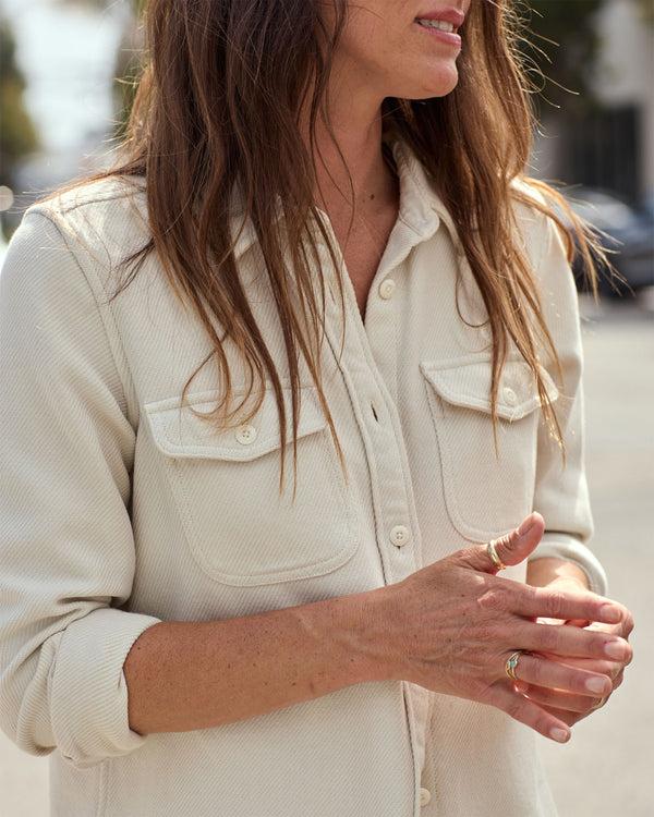 Outerknown Women's Chroma Blanket Shirt Ecru