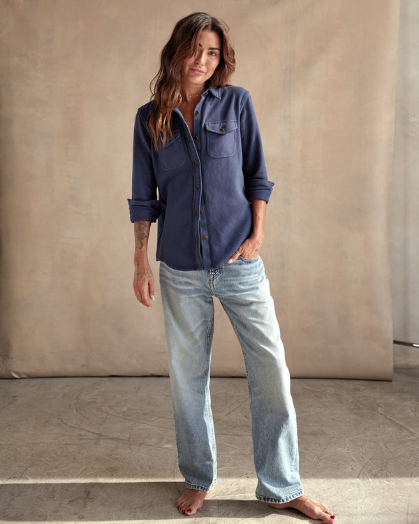 Outerknown Women's Chroma Blanket Shirt Marine