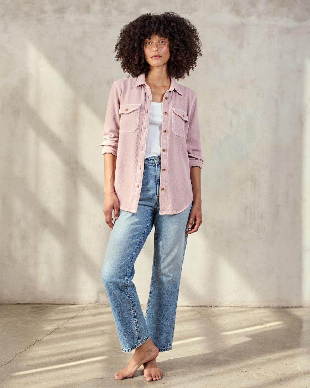 outerknown Women's Chroma Blanket Shirt Seashell