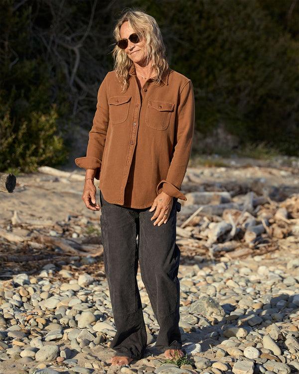 Outerknown Women's Chroma Blanket Shirt Sepia
