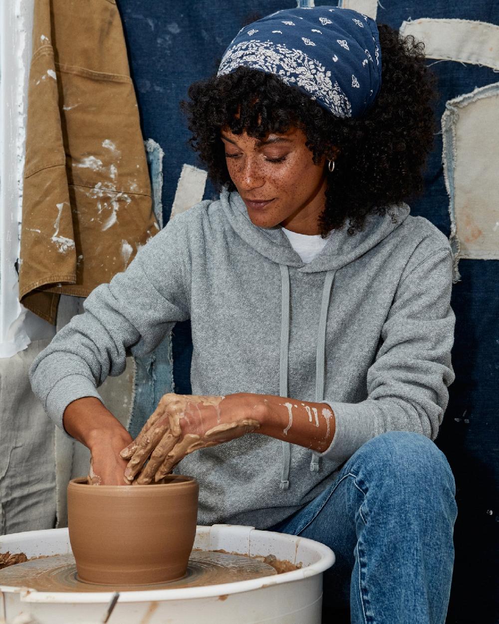 outerknown Women's Hightide Hoodie Heather Grey