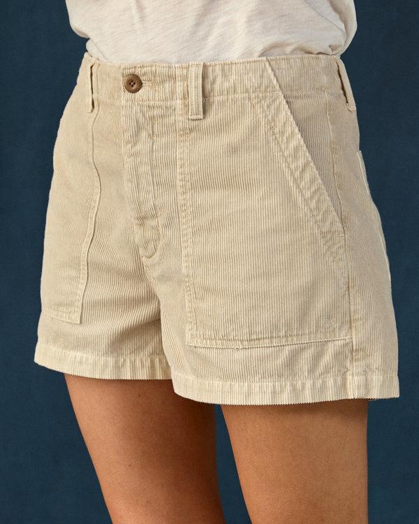 Outerknown Women's Seventyseven Cord Shorts Ecru