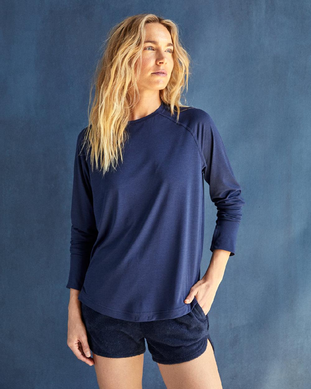 outerknown Women's Sun Shirt Marine