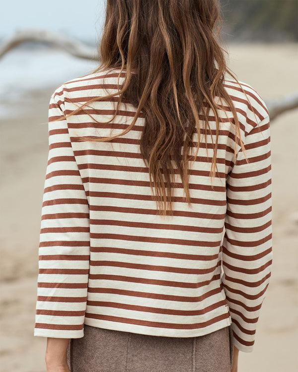 Outerknown The Big Heavy Mariner Tee Copper Mariner Stripe