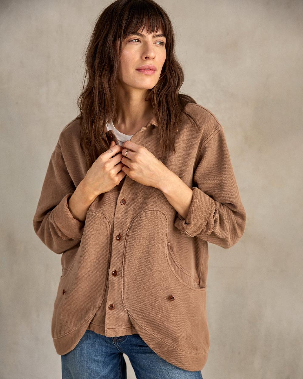 outerknown The Garden Blanket Shirt Jacket Garden Walnut