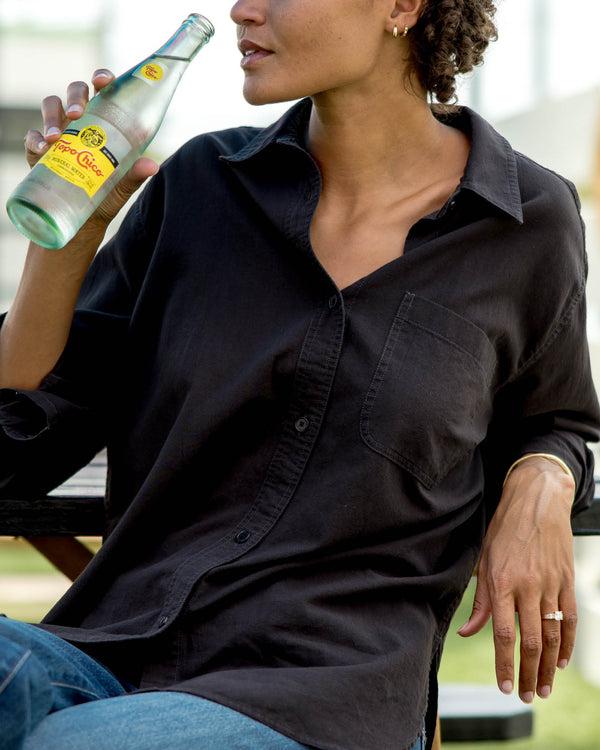 Outerknown The Lightweight Weekend Shirt Washed Black