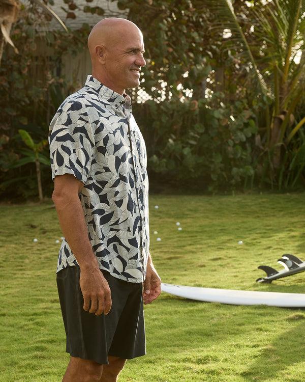 Outerknown The S/S Studio Shirt Indigo Floating Fauna