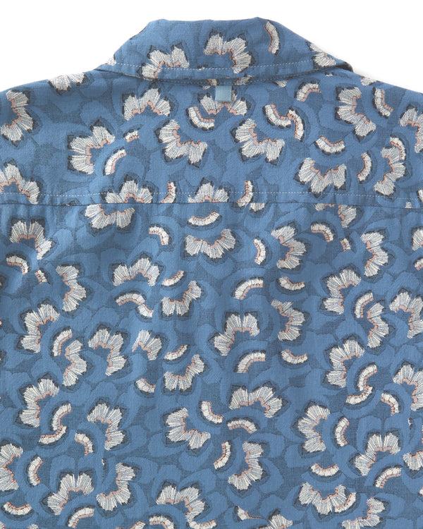 Outerknown The S/S Studio Shirt Marine Montipora Coral