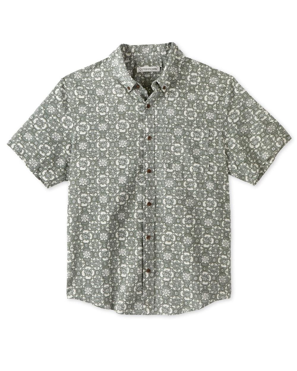 outerknown The S/S Studio Shirt Off Duty Drab Tahiti Print