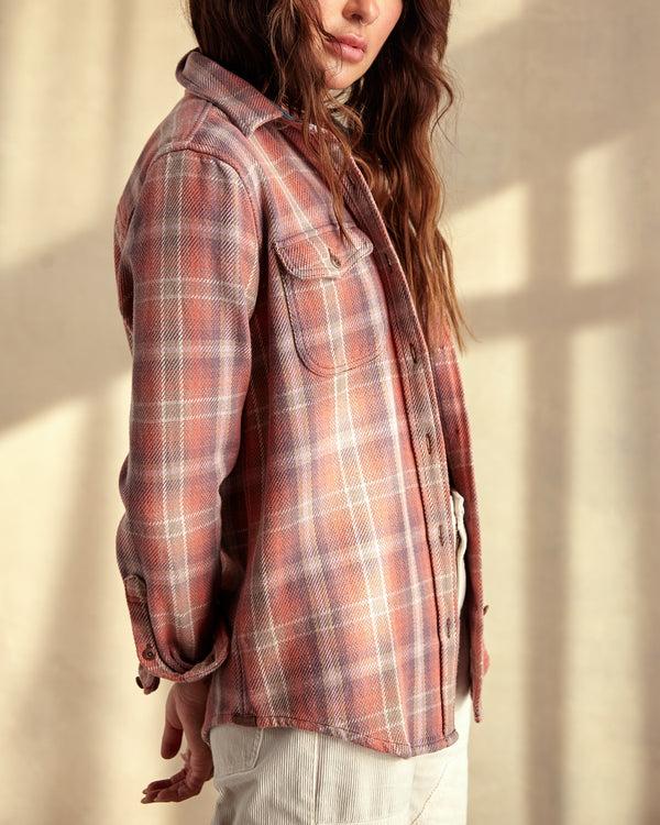 Outerknown Women's Blanket Shirt Copper Spotlight Vintage Wash