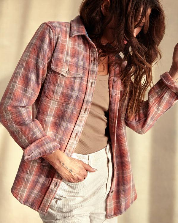 Outerknown Women's Blanket Shirt Copper Spotlight Vintage Wash