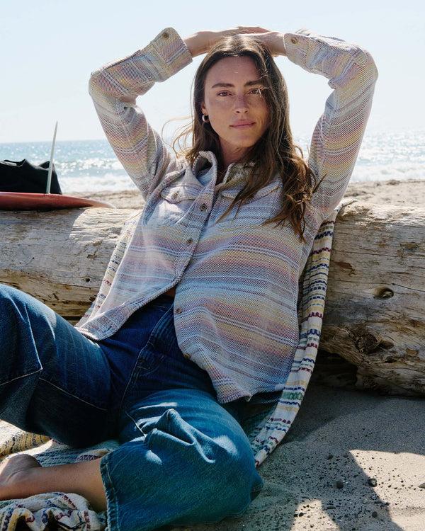 Outerknown Women's Blanket Shirt Sunrise Mojave Stripe