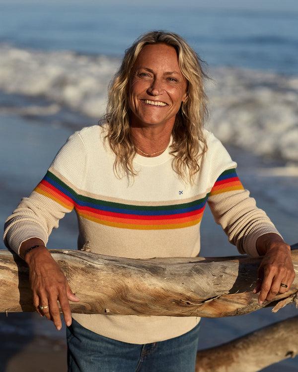 Outerknown Women's Nostalgic Sweater OK Chroma Rainbow