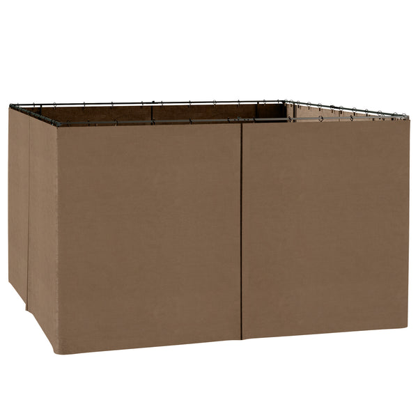 outsunny 10' x 12' Gazebo Sidewall Set Hooks/C-Rings Brown outsunny 10' x 12' Gazebo Sidewall Set Hooks/C-Rings Brown