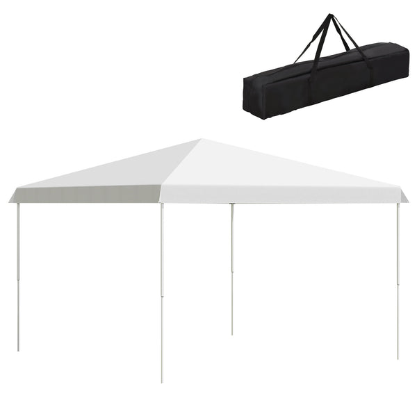 Outsunny 13' X 13' Pop Up Canopy Tent Instant Sun Shelter Height Adjustable White