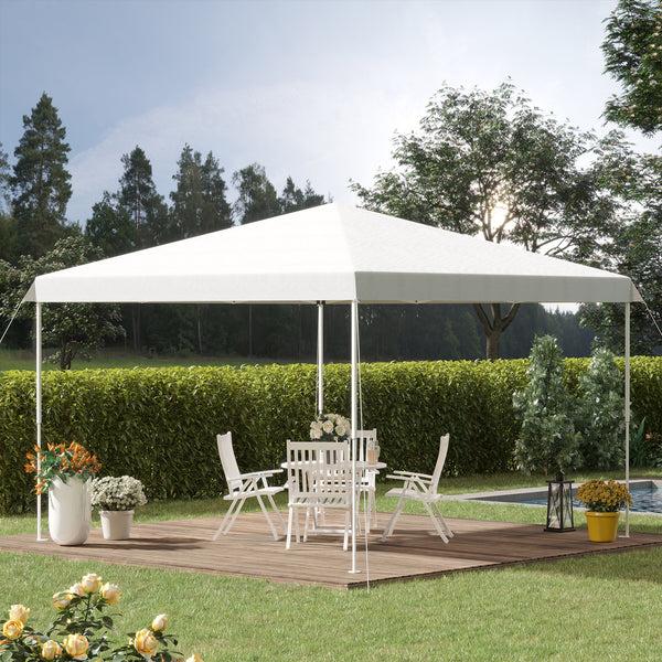 Outsunny 13' X 13' Pop Up Canopy Tent Instant Sun Shelter Height Adjustable White