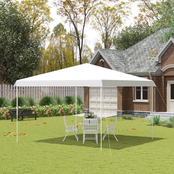 Outsunny 13' X 13' Pop Up Canopy Tent Instant Sun Shelter Height Adjustable White