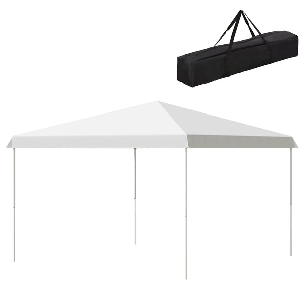 outsunny 13' x 13' Pop Up Canopy Tent Instant Sun Shelter Height Adjustable White