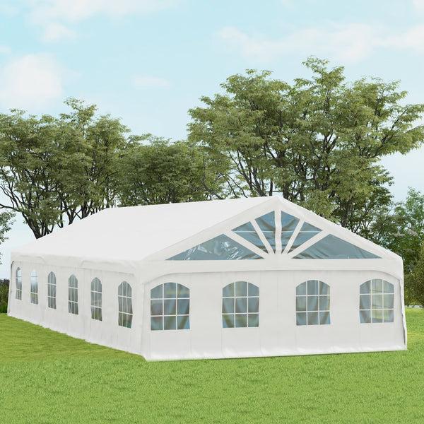 Outsunny 19.5' X 39' Large Sun Shade Canopy Tent For Parties Weddings BBQ White