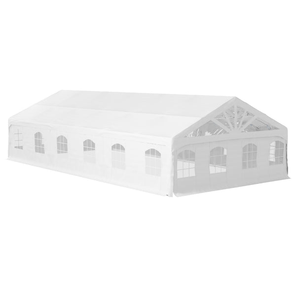 outsunny 19.5' x 39' Large Sun Shade Canopy Tent for Parties Weddings BBQ White