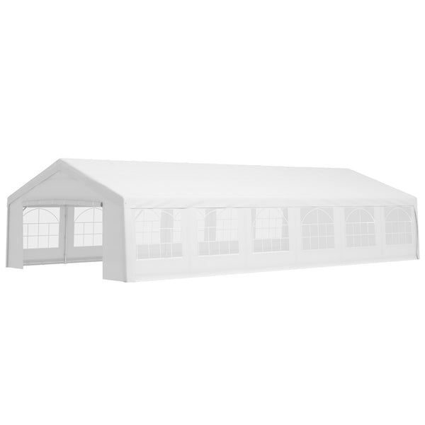 outsunny 20' x 40' Heavy-duty Party & Wedding Tent with Sidewalls White