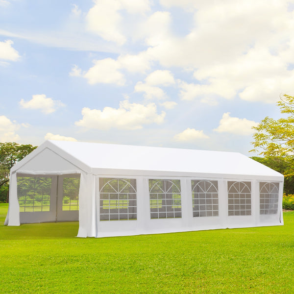 Outsunny 32' X 16' Heavy Duty Party/Wedding Tent With Removable Sidewalls White