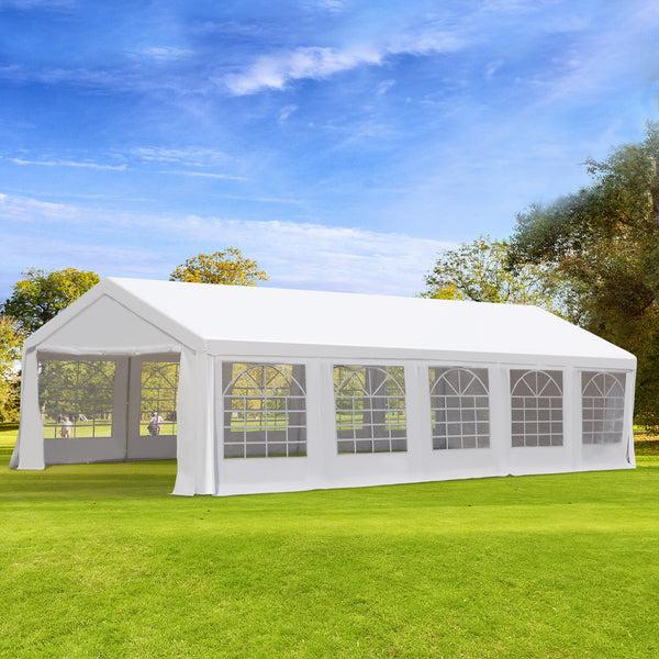 Outsunny 32' X 16' Heavy Duty Party/Wedding Tent With Removable Sidewalls White