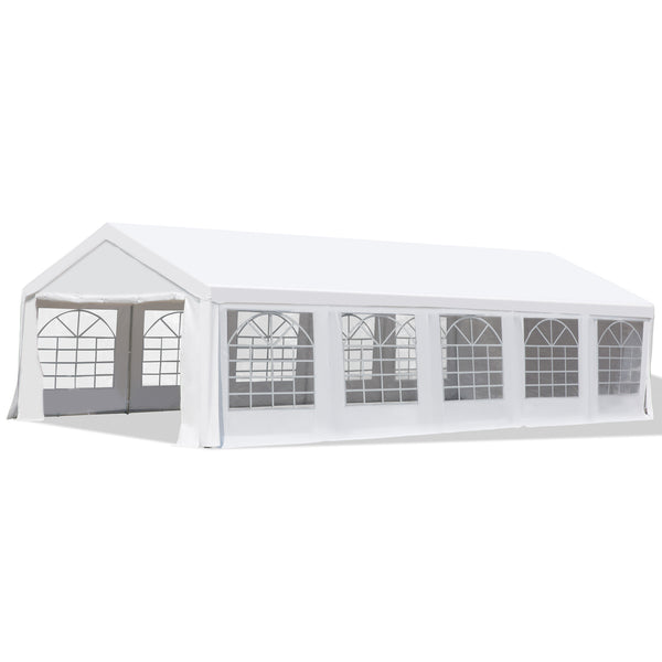 outsunny 32' x 16' Heavy Duty Party/Wedding Tent with Removable Sidewalls White