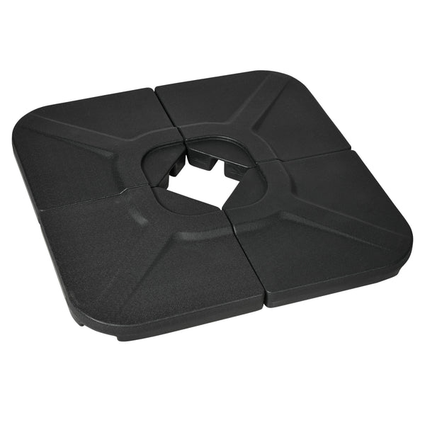 outsunny 4-Piece 175lb Cantilever Patio Umbrella Base Weights for Offset Hanging Umbrella HDPE Water or Sand Filled Umbrella Weights for Cross Base Stand Black outsunny 4-Piece 175lb Cantilever Patio Umbrella Base Weights for Offset Hanging Umbrella HDPE Water or Sand Filled Umbrella Weights for Cross Base Stand Black