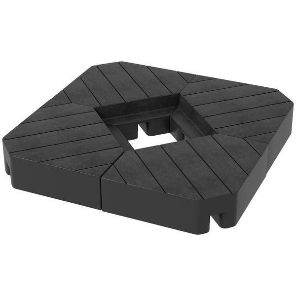 outsunny 4 Piece Patio Cantilever Umbrella Base Weight Set Outdoor Offset Umbrella Weights for Umbrella Stand 132 lb. Capacity Water or 176 lb. Capacity Sand Black outsunny 4 Piece Patio Cantilever Umbrella Base Weight Set Outdoor Offset Umbrella Weights for Umbrella Stand 132 lb. Capacity Water or 176 lb. Capacity Sand Black