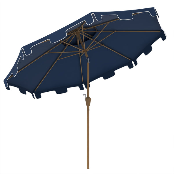 outsunny 9' Patio Umbrella with Push Button Tilt and Crank Outdoor Umbrella with 8 Ribs Dark Blue outsunny 9' Patio Umbrella with Push Button Tilt and Crank Outdoor Umbrella with 8 Ribs Dark Blue