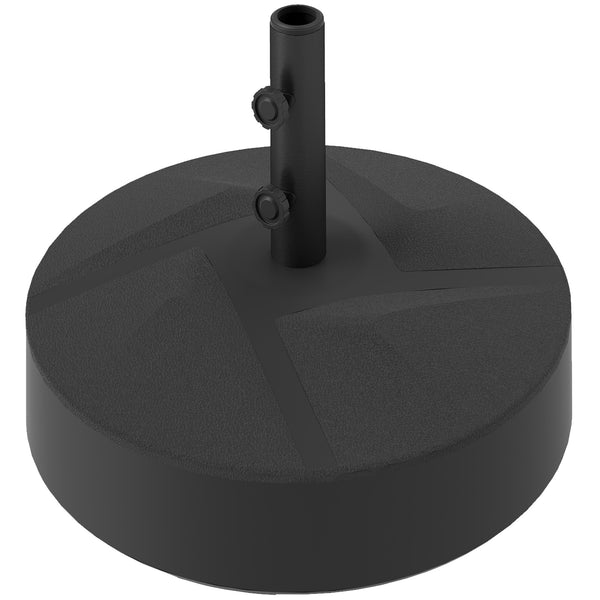 Outsunny Patio Umbrella Base Holder Heavy Duty Outdoor Umbrella Stand Base Filled Up To 66lbs With Stand Or 55lbs With Water For Garden Poolside Black
