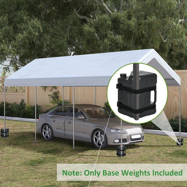 Outsunny Set Of 4 Straight Leg Canopy Weights HDPE Water Or Sand Filled Tent Weights For Pop Up Canopy With Built-in Handles And Secure Straps 115LBS