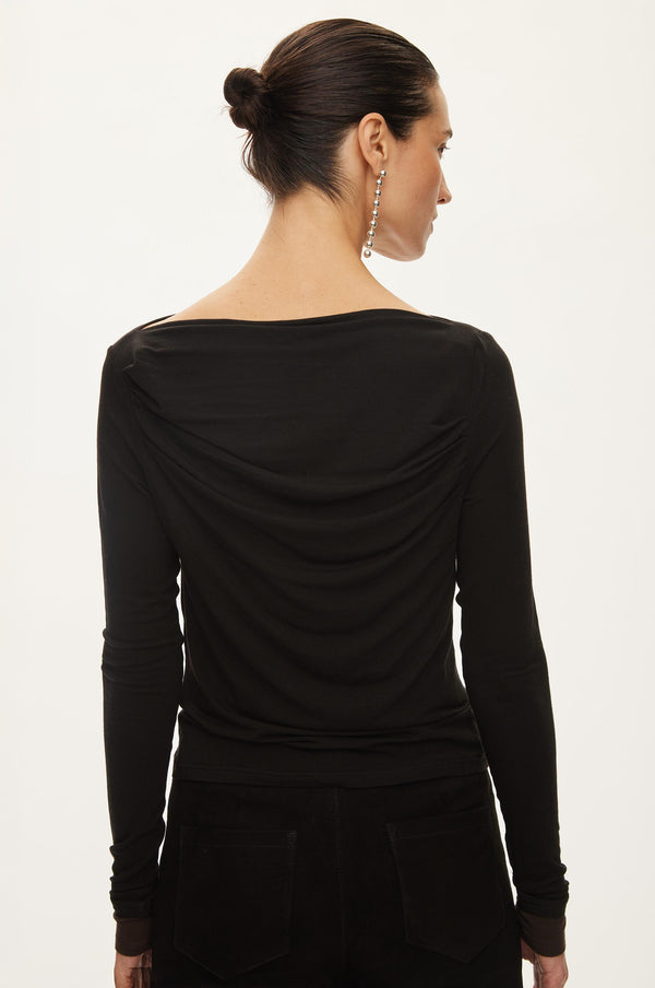Oval Square Bibi Drape Blouse