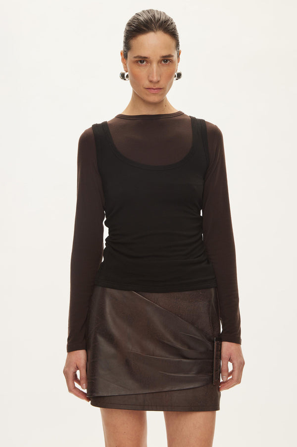 Oval Square Bibi Top Blouse