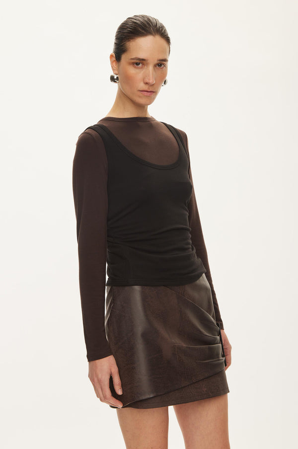 Oval Square Bibi Top Blouse