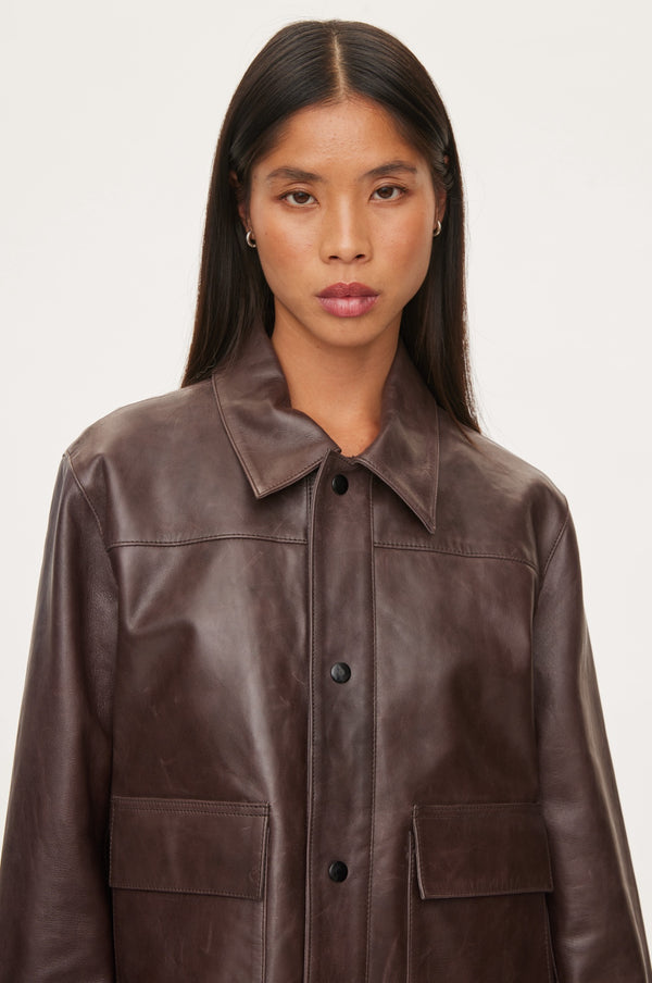 Oval Square Billie Leather Jacket