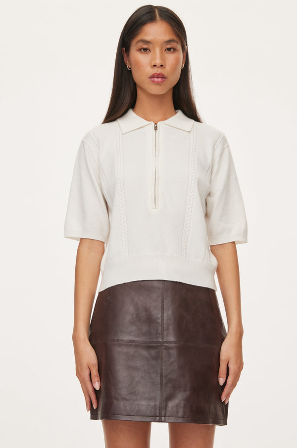 Oval Square Billie Leather Skirt