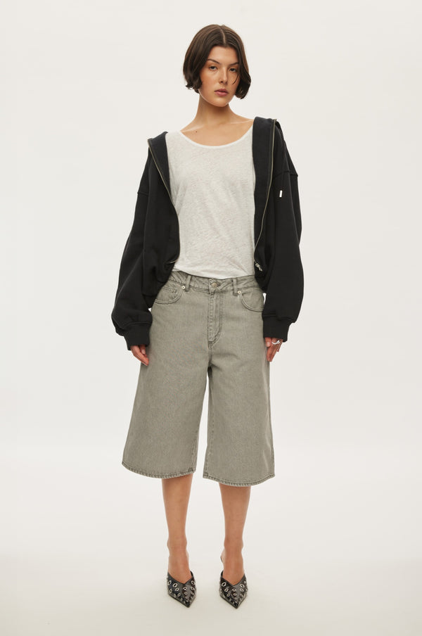 oval square City Denim Shorts 0113